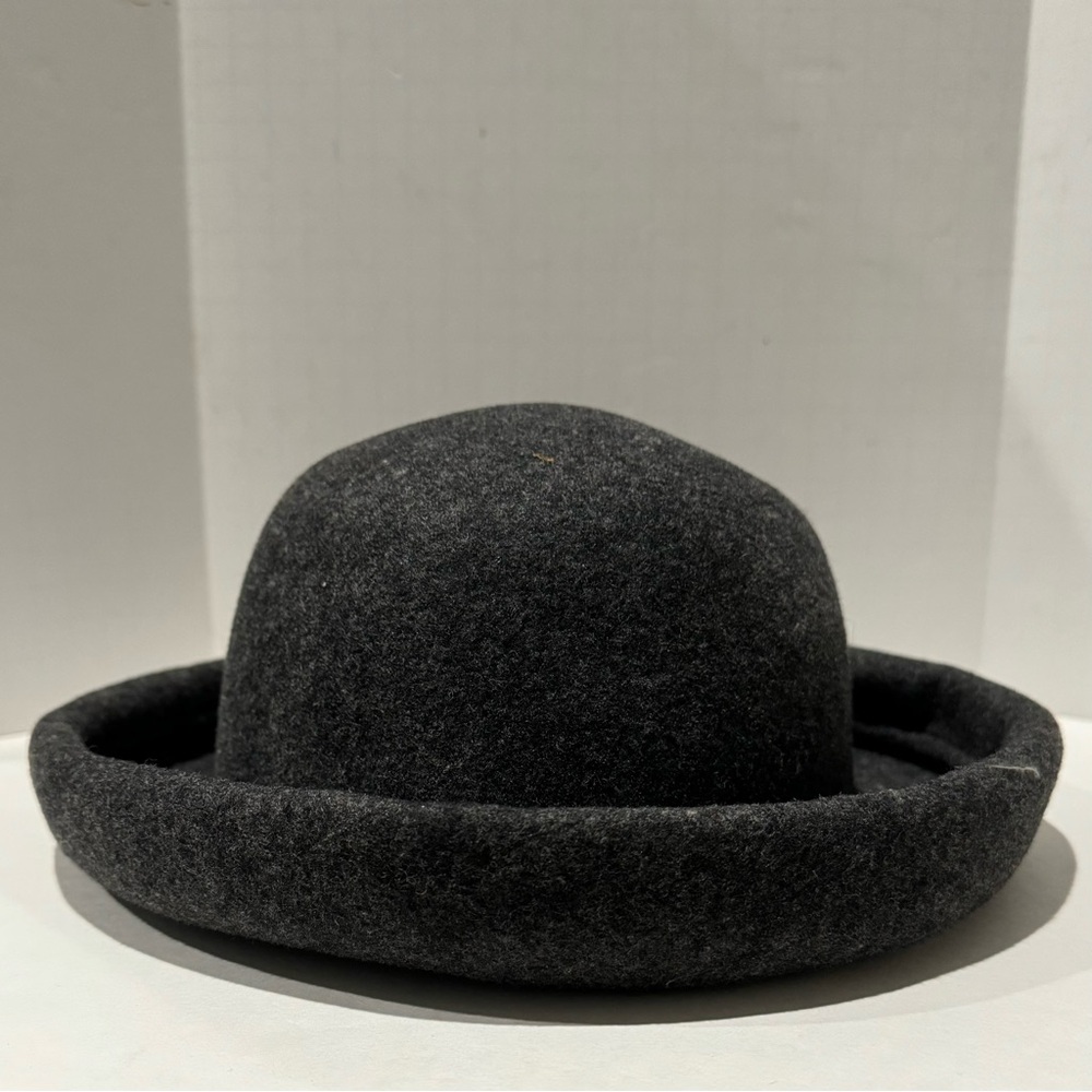 JCREW ✨ wool hat 90s Y2K vintage retro EUC - black / charcoal grey